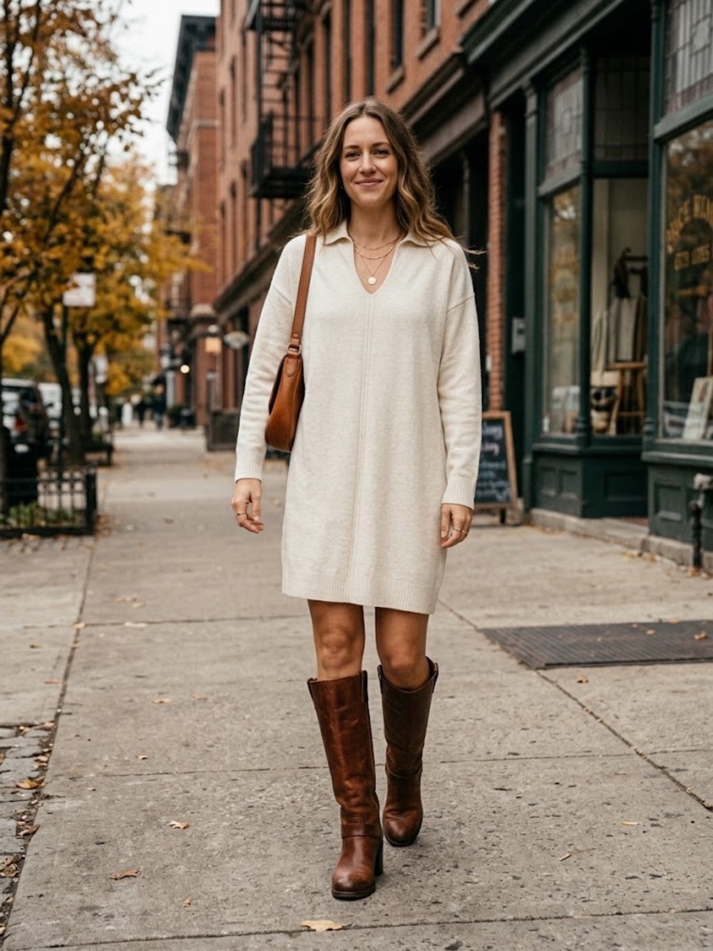 Loft Sweater Dress Oatmeal Cotton Blend Small New with Tags